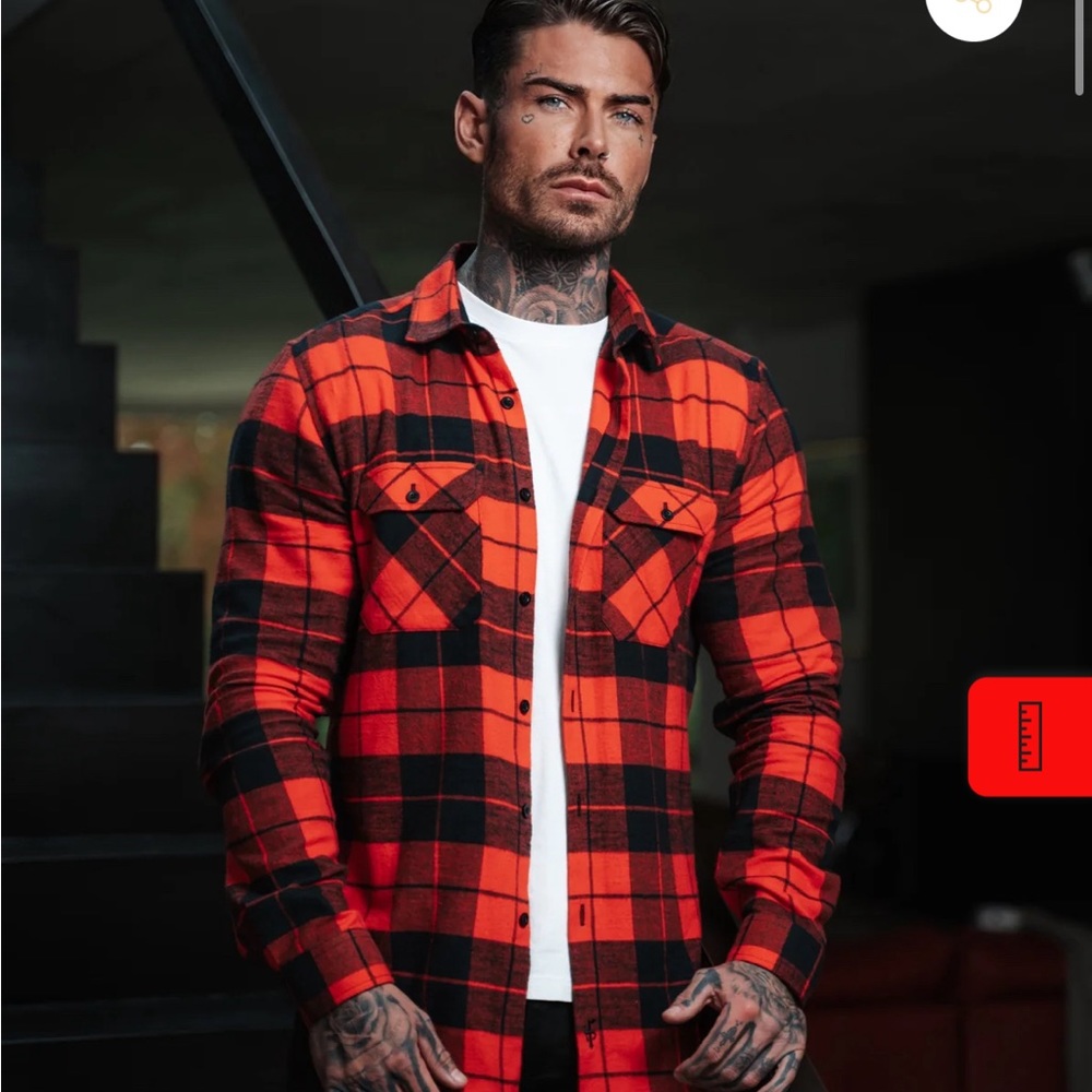 FATHER SONS RED / BLACK CHECK SHACKET WITH DOUBLE POCKETS - FS1037